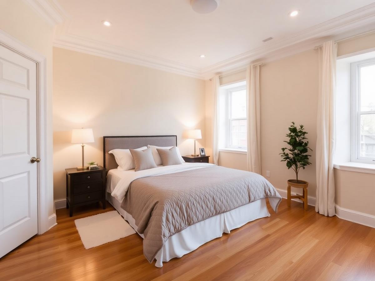 Chambre résidentielle rénovée avec finition soignée
