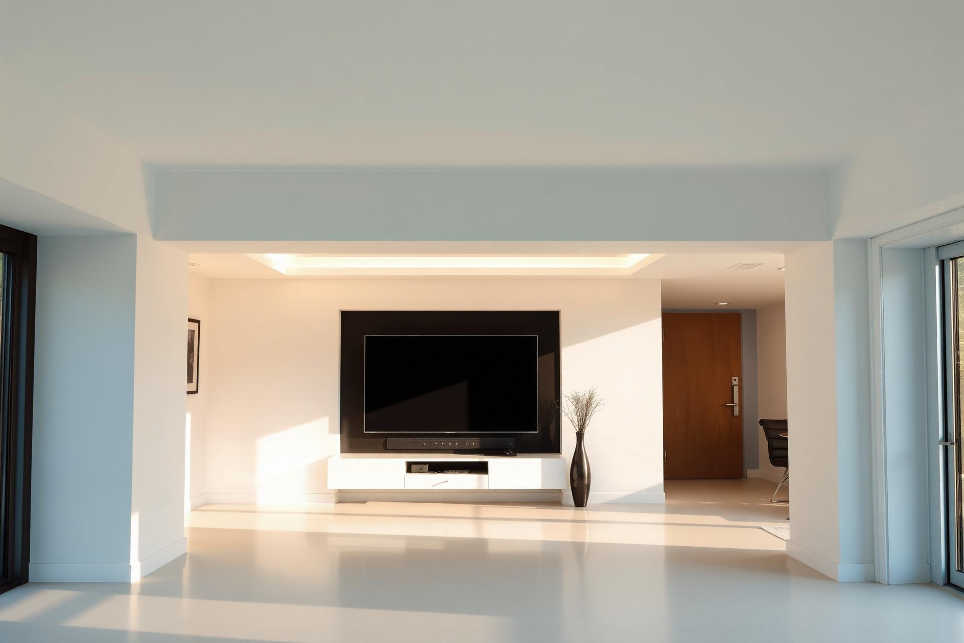 Intérieur résidentiel moderne fraîchement peint